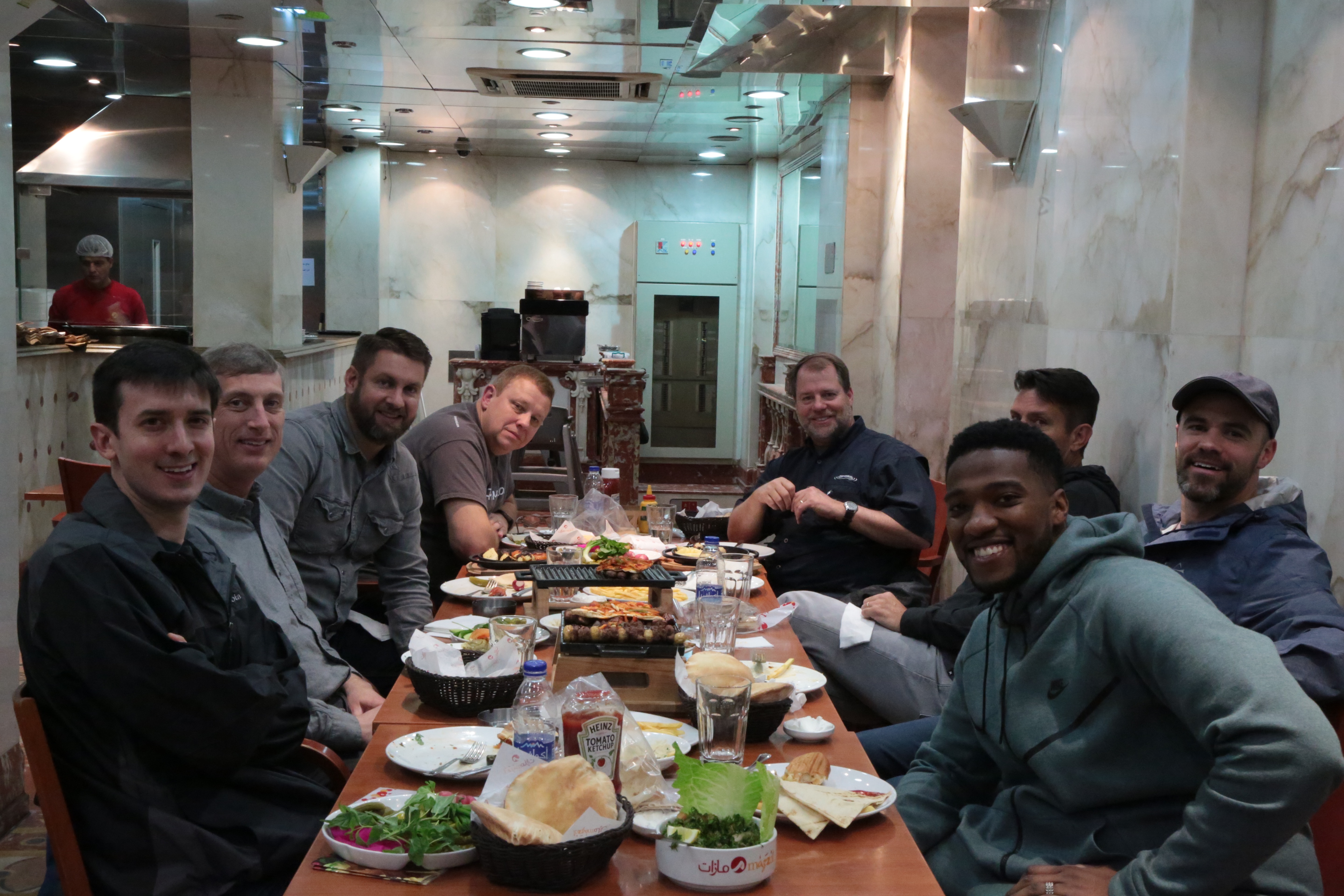 Dean at dinner in Lebanon